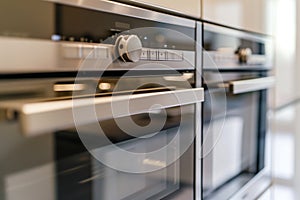 closeup of highend kitchen appliances in a penthouse