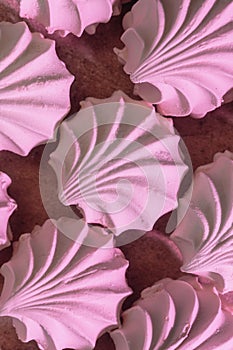 Closeup of homemade pink zephyr