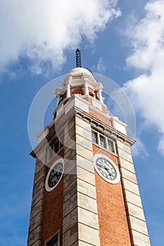 Closeup of Hong Kong Clock Tower at Tsim Sha Tsui