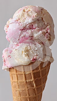 closeup of ice cream cone