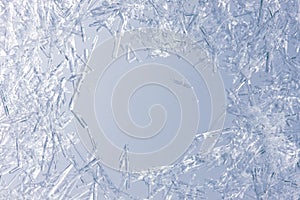 Closeup of ice crystals