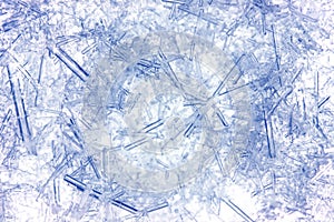 Closeup of ice crystals