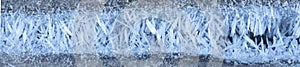 Closeup of ice crystals macro photo
