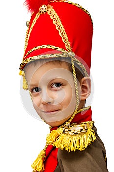 Closeup image of cute little hussar