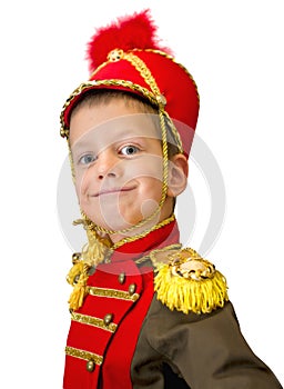 Closeup image of cute little hussar