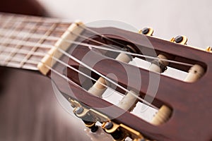 Closeup image of guitar fingerboard
