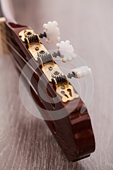 Closeup image of guitar fingerboard