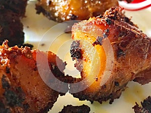 Closeup image of Kerala spicy chicken fry