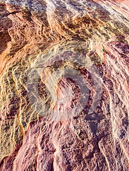 Closeup image of sandstone, Valley of Fire, Nevada, USA