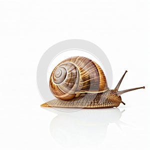 A snail isolated on a white background