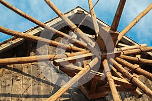 Closeup image of a windmill