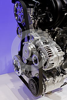 Closeup of an internal combustion engine