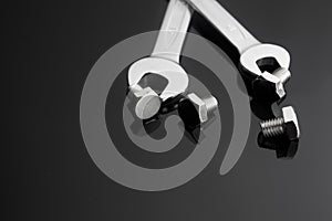 Closeup of iron spanners