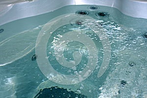 Closeup of a jacuzzi and health spa