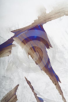 Closeup of jagged Ice