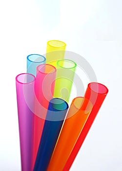 Closeup of Jumbo Plastic Reusable Straws
