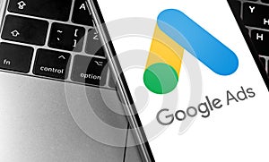 Google AdWords app icon on smartphone screen