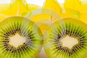 Closeup kiwi fruit