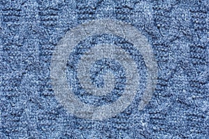 Closeup of knitted wool pattern