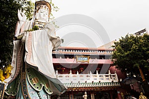 Closeup of Kuan Yin Temple at Repluse Bay in Hongkong