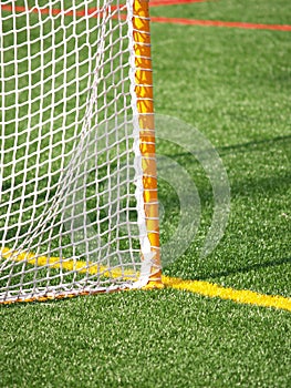 Closeup of lacrosse net