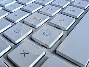 Closeup of laptop keys