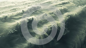 A closeup of the leading edge of an atmospheric river showing moistureladen clouds bumping into each other