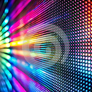 CloseUp LED blurred screen