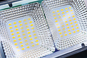 Closeup LED light panel background