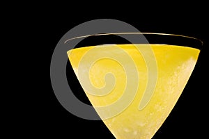 Closeup of lemoncello cocktail