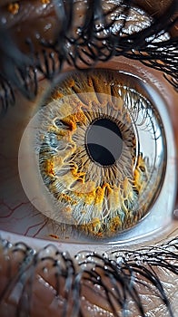 closeup of light brown eye cornea