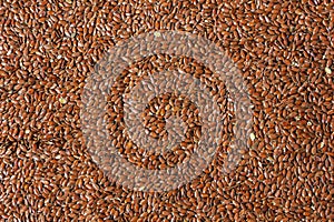 Closeup of Linseed Flax-seed