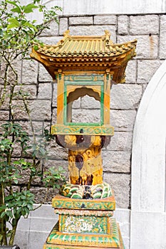 Closeup of little achitecture in Nongping,Hongkong