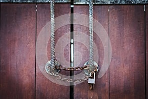 Closeup lock door