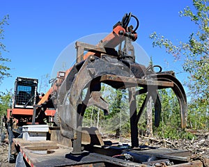 Closeup of Log Loader Grapple