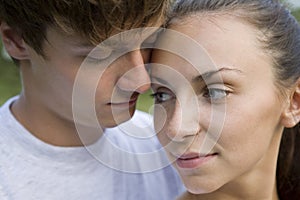 Closeup Of Loving Couple