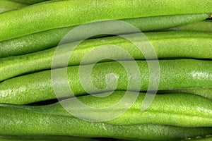 Closeup Macro Image of Green String Beans