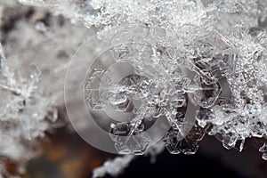 Closeup Macro Snowflake