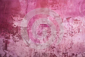 A closeup of a magenta wall with a textured wornout surface that exudes a sense of industrial aesthetic. Trendy color of