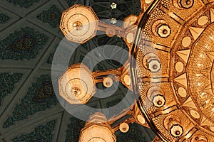 Closeup of the Main Chandelier of the Sultan Qaboos Grand Mosque