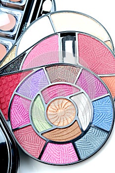 Closeup of makeup kit