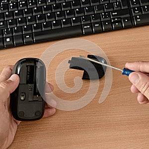 Computer mouse repairing
