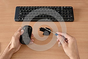 Computer mouse repairing