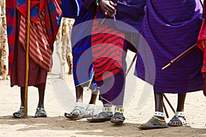 Closeup of Masai tribe photo