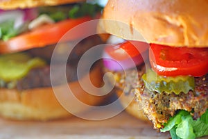 Closeup meatloaf sandwiches