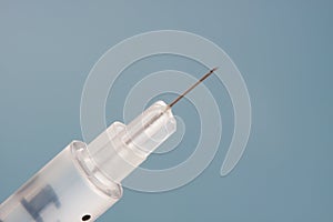 Closeup on medical subcutaneous needle