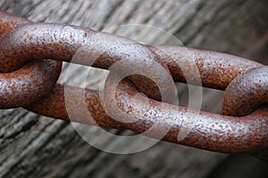 Closeup of a metal chain