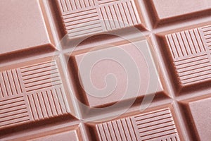 Closeup of milk chocolate bar