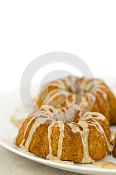 Closeup of Mini Bundt Cakes on Plate