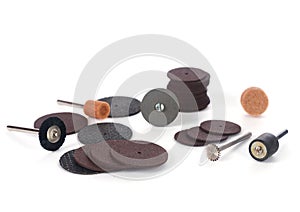 Closeup of mini rotary tool bits